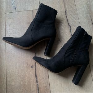 Black suede boots